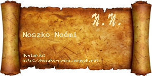 Noszko Noémi névjegykártya